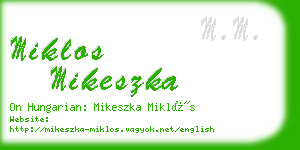miklos mikeszka business card